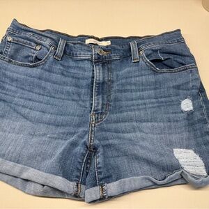 Levi's Distressed Blue Jean Shorts